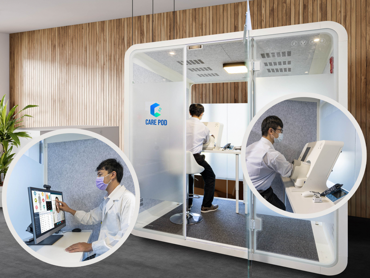 达擎于医疗科技展中展出＂远距诊疗舱＂，以因应医疗数字化及社会高龄化趋势下、复诊及慢性病患等族群对于远距看诊需求逐渐升高所推出的创新整合方案。多功能合一、高隐私性的远距诊疗舱可根据病患端与医师端的不同需求，提供弹性化及客制化功能，节省医生和病患的精力及时间