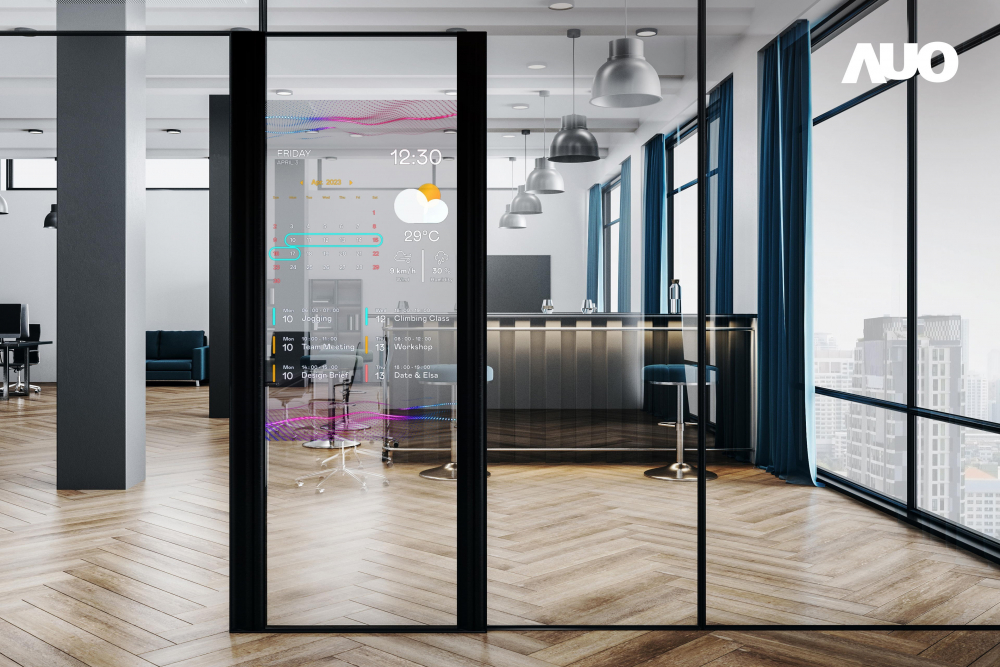 60吋Micro LED透明窗屏显示器，可依需求调整并延伸应用于不同场域，包括汽车侧窗或家庭玄关、智慧橱窗、商业展示等面向，提供丰富的信息娱乐内容