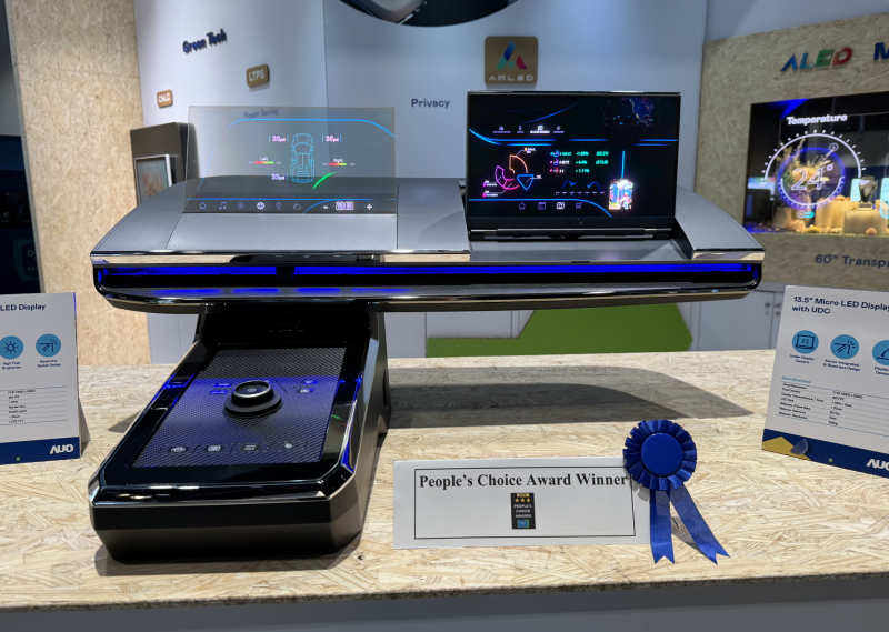 hth·华体车用Micro LED Display HMI解决方案获&rdquo;最佳车用显示奖&rdquo;，以用户为中心开发，针对前座驾驶与乘客设计兼具娱乐与安全的高画质屏幕，包含车舱前座的Micro LED透明屏幕及全球首款内建镜头的智慧Micro LED显示器